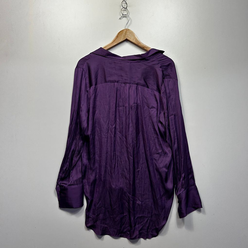 Witchery Purple Long Sleeve Top - Size 16