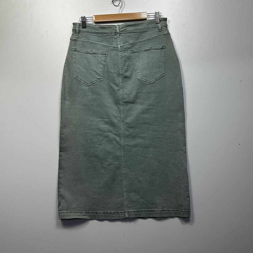 Target Sage Green Denim Skirt - Size 14