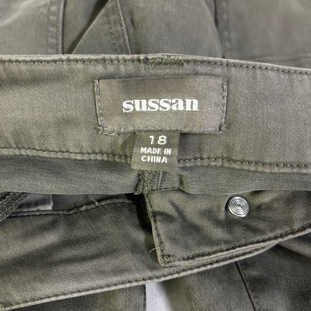 Sussan Khaki Cotton Pants - Size 18