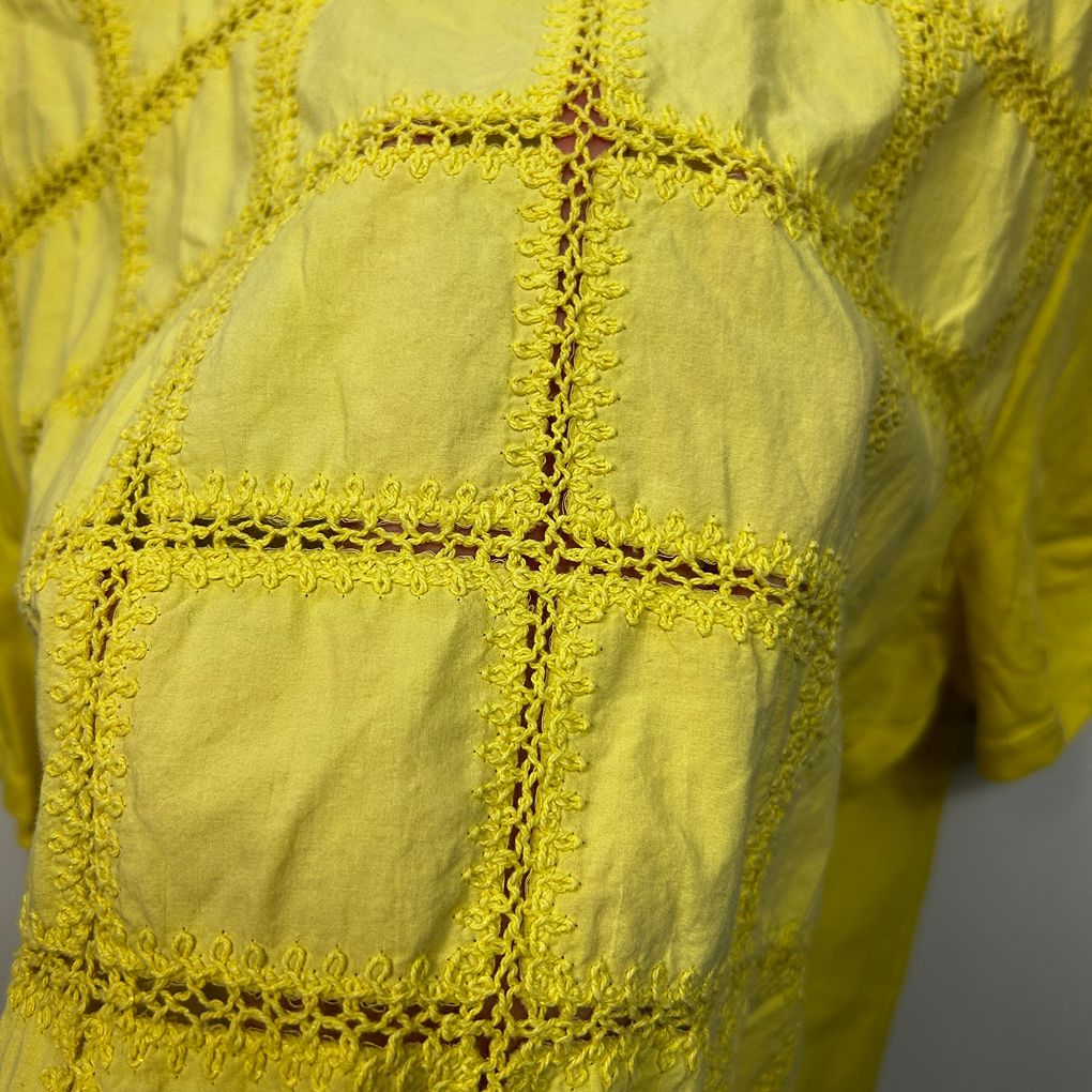 Sussan Yellow Plus Size Cotton T-Shirt - Size XXXL (fault)
