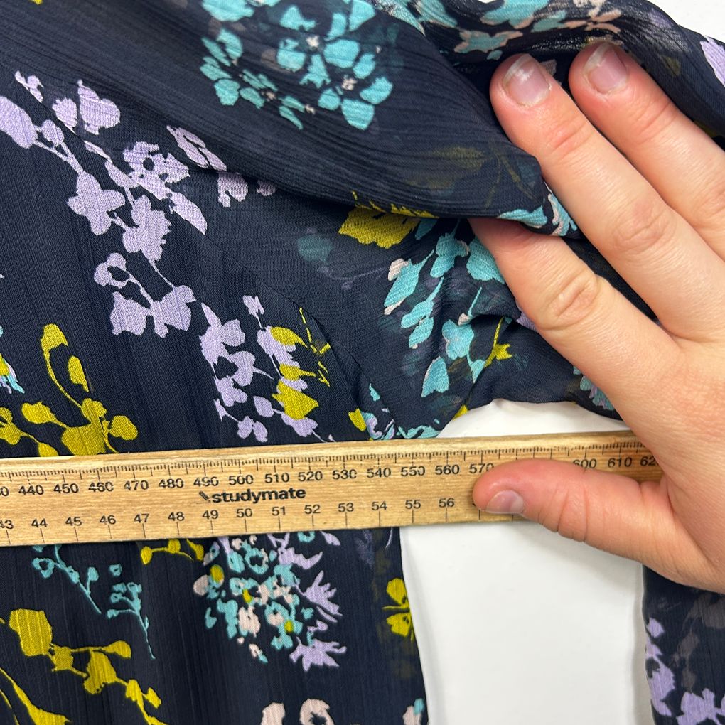 Anko Navy Floral Long Sleeve Top - Size 18/20?