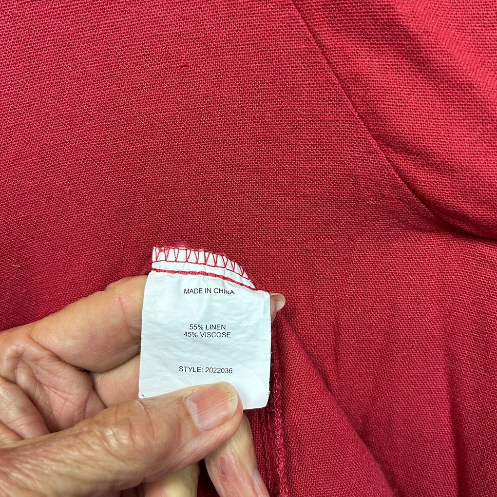 Autograph Red Linen Dress - Size 20