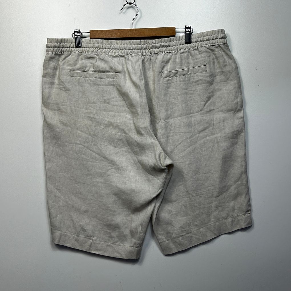 W.Lane Beige Linen Shorts - Size 18