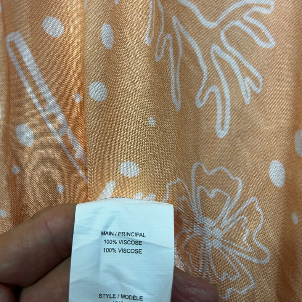Rivers Peach Print Maxi Dress - Size 20