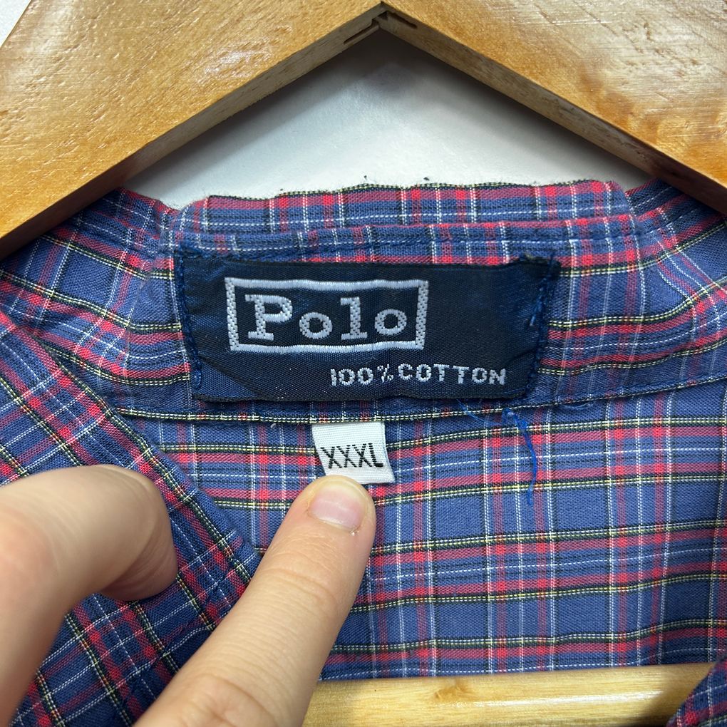 Polo Ralph Lauren Purple Plaid Cotton Mens Shirt - Size XXXL