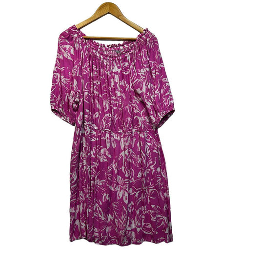 Katies Pink Floral Dress - Size 20