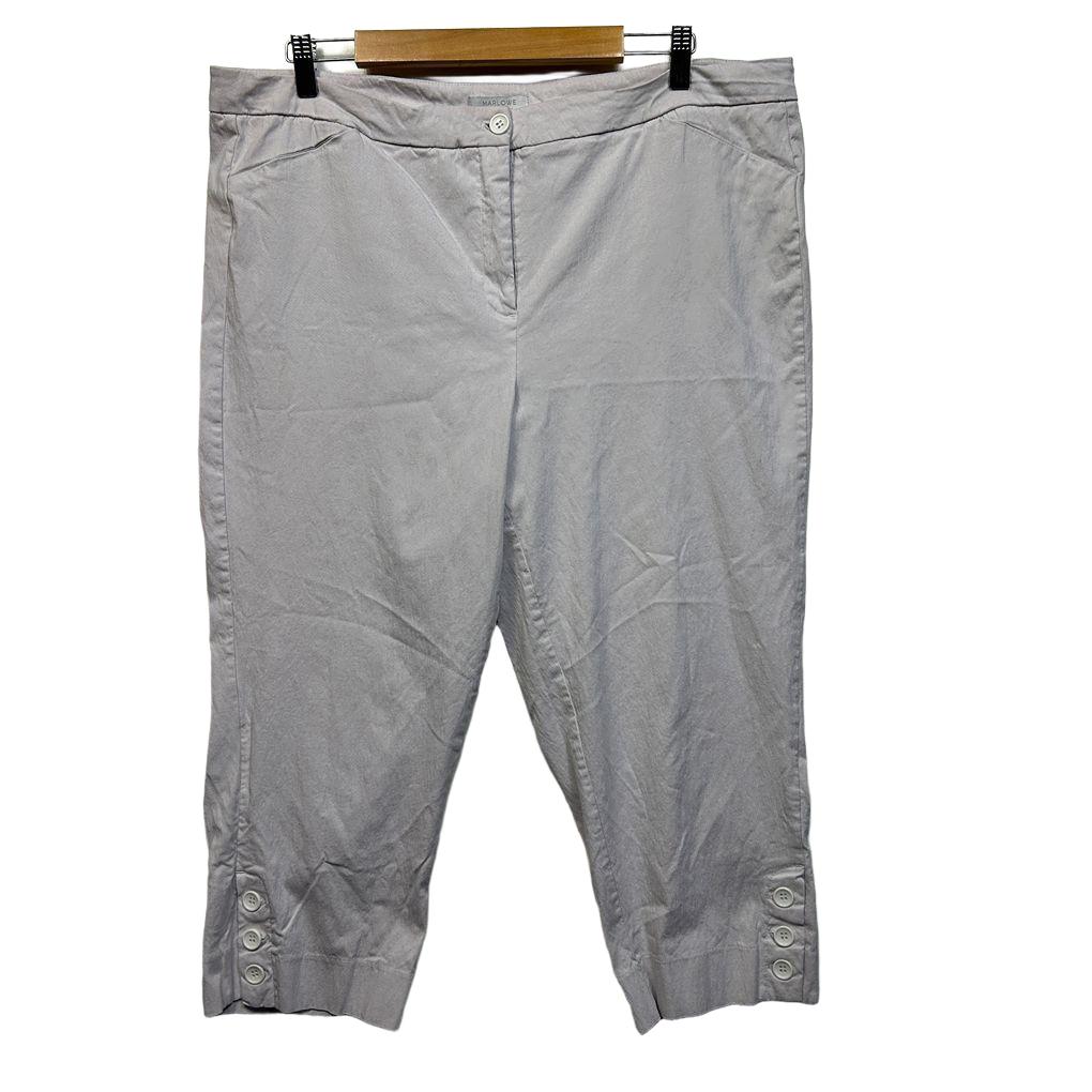 Marlowe Grey Cropped 3/4 Pants - Size 20