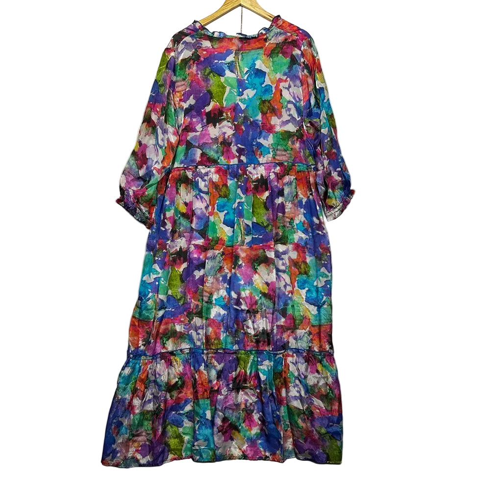 Taking Shape Multicoloured Plus Size Maxi Dress - Size 16