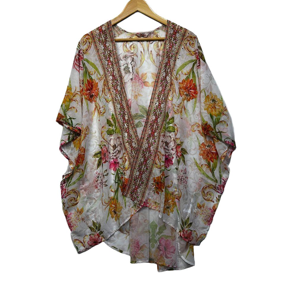 Millers Multicoloured Floral Kimono - Size 14