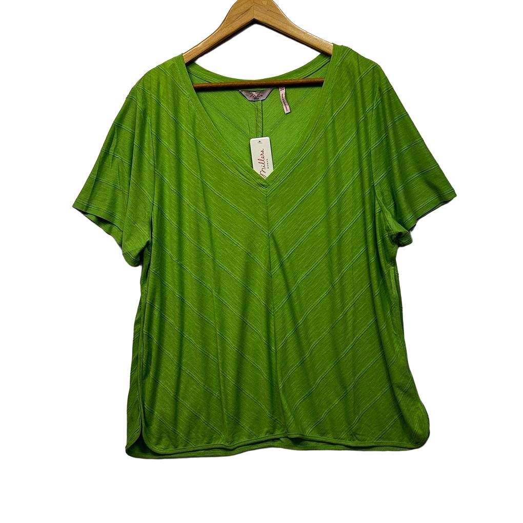 Millers Green Ribbed Top - Size 20