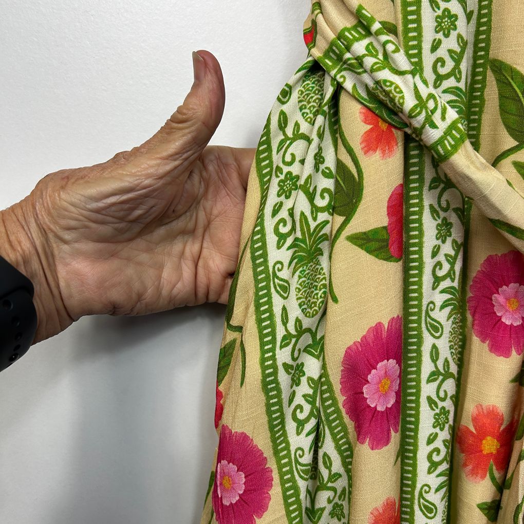 St Frock Tropical Print Maxi Shirt Dress - Size 12