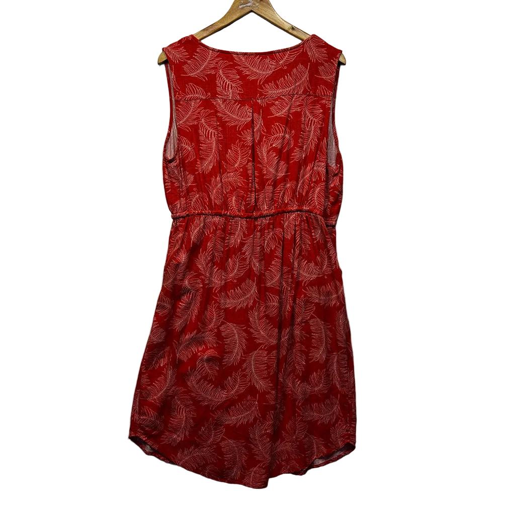 Millers Red Linen Sleeveless Dress - Size 16
