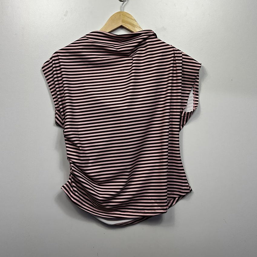 Cotton On Pink Striped Off Shoulder Top - Size XL