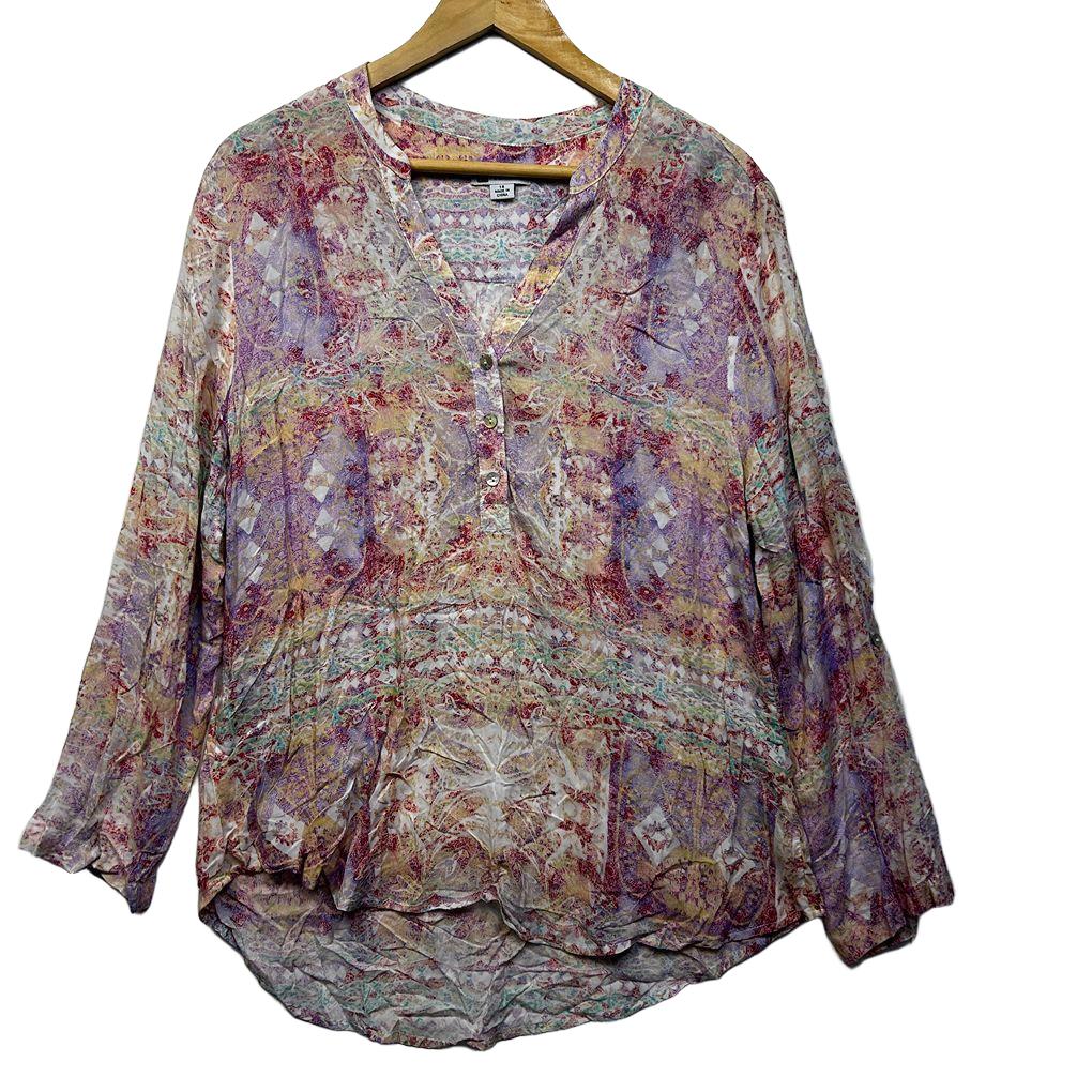 Rockmans Multicoloured Top - Size 16