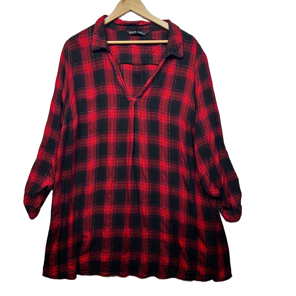 Yours Check Shirt - Size 22-24