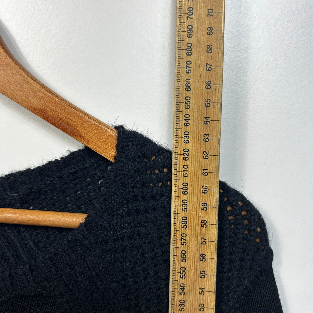 Aldo Martins Black Merino Aplaca Jumper - Size 16