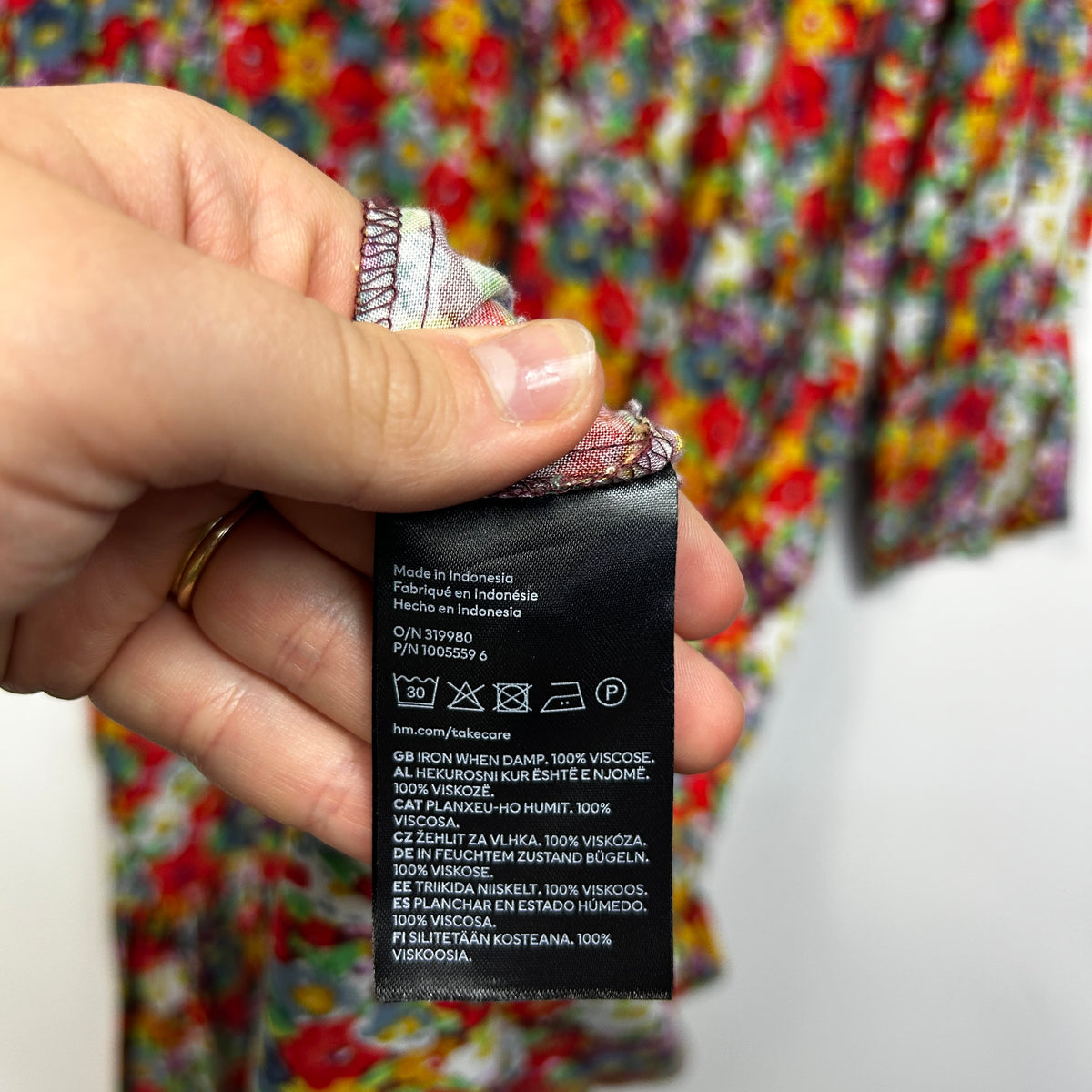 H&M Multicoloured Floral Maxi Shirt Dress - Size XL