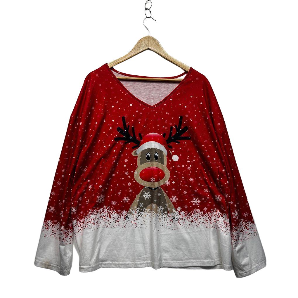 Christmas Reindeer Top - Size 4XL