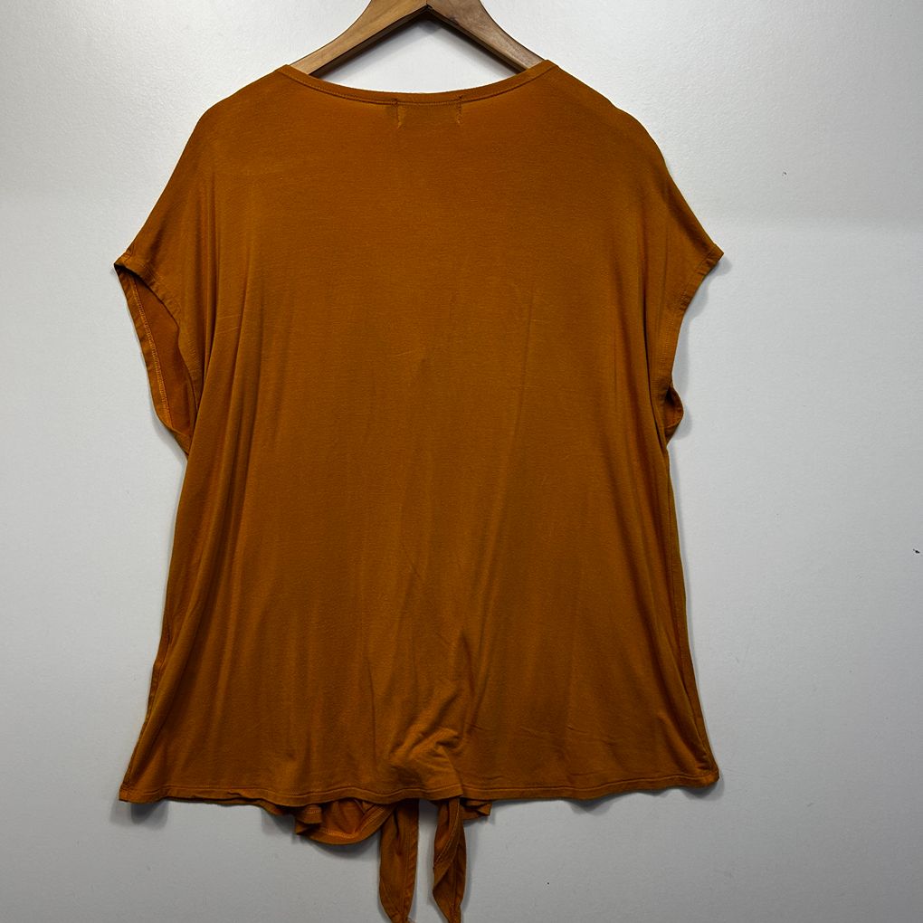 Keshet Mustard Tie Front Top - Size M/L