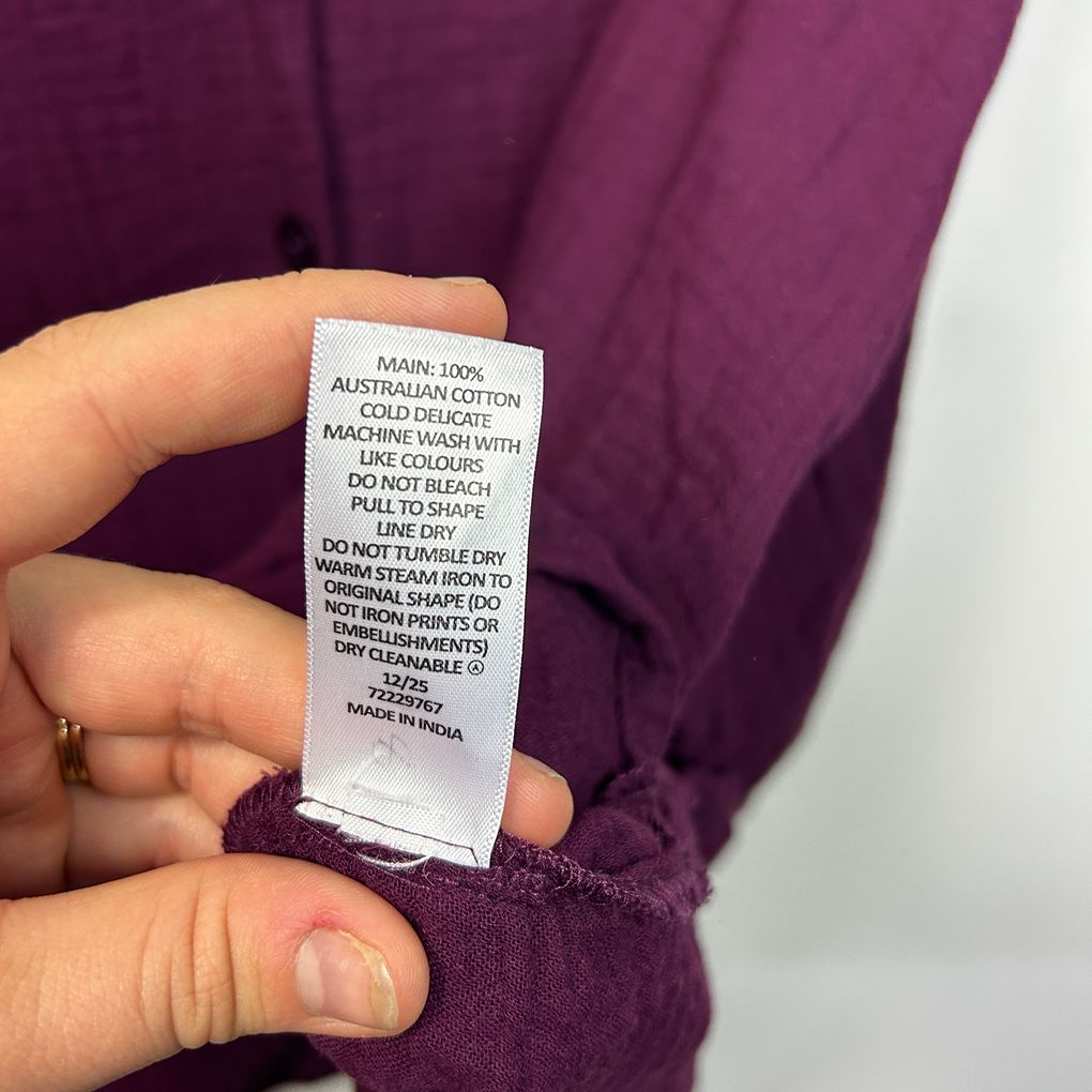 Target Purple Cotton Shirt - Size 14/16