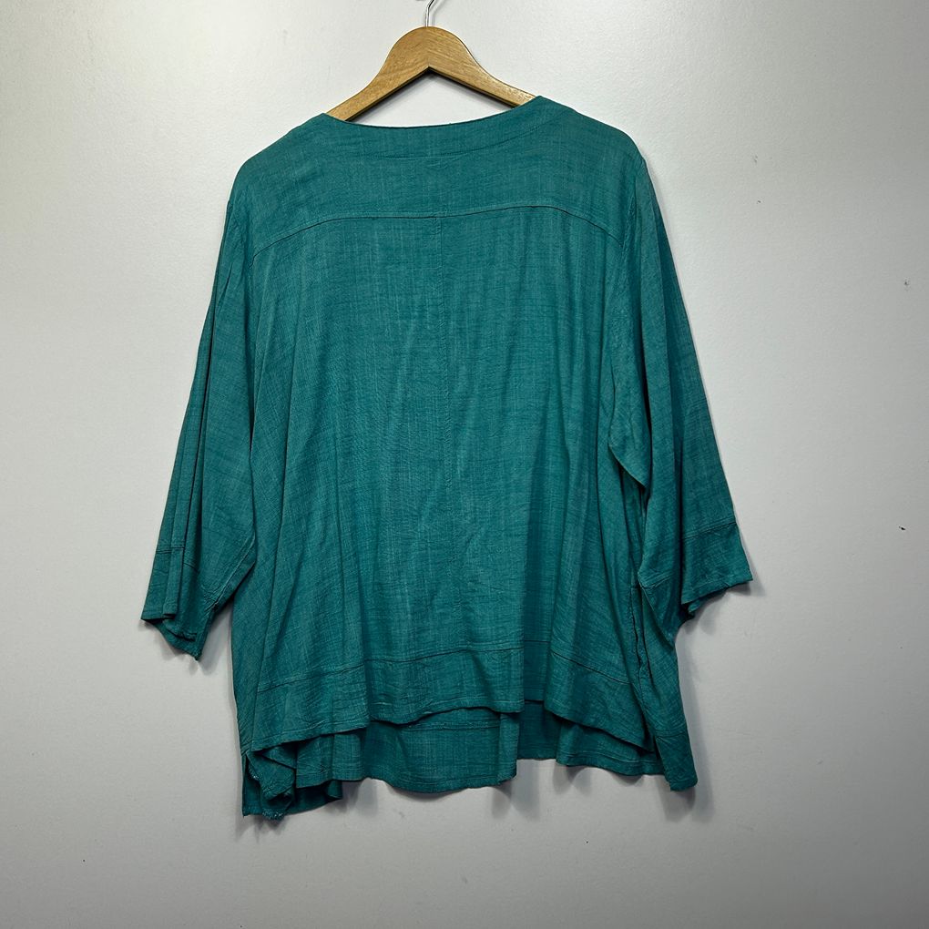 Taking Shape Teal Top - Size 24