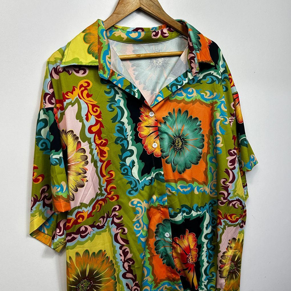 Multicoloured Plus Size Shirt and Pants Set - Size 18/4XL