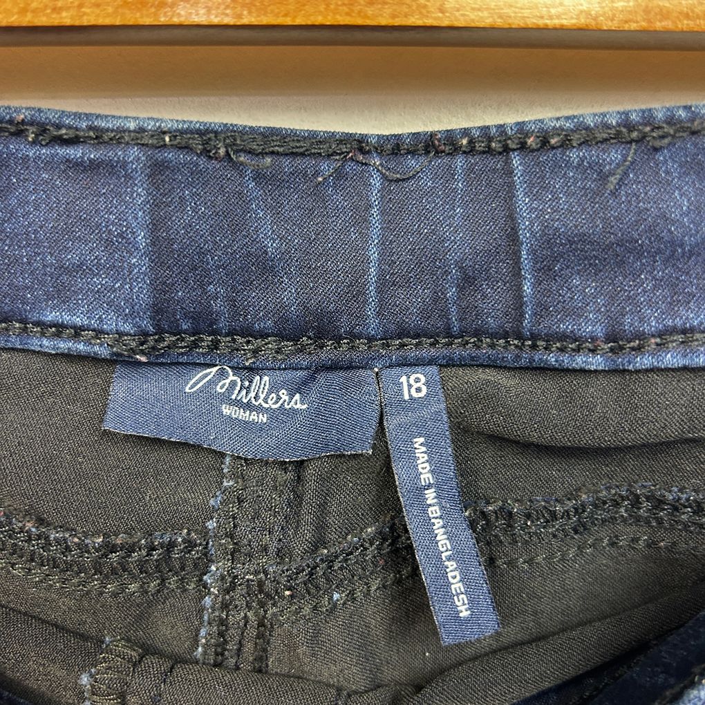 Millers Navy Plus Size Denim Pull On Jeans - Size 18