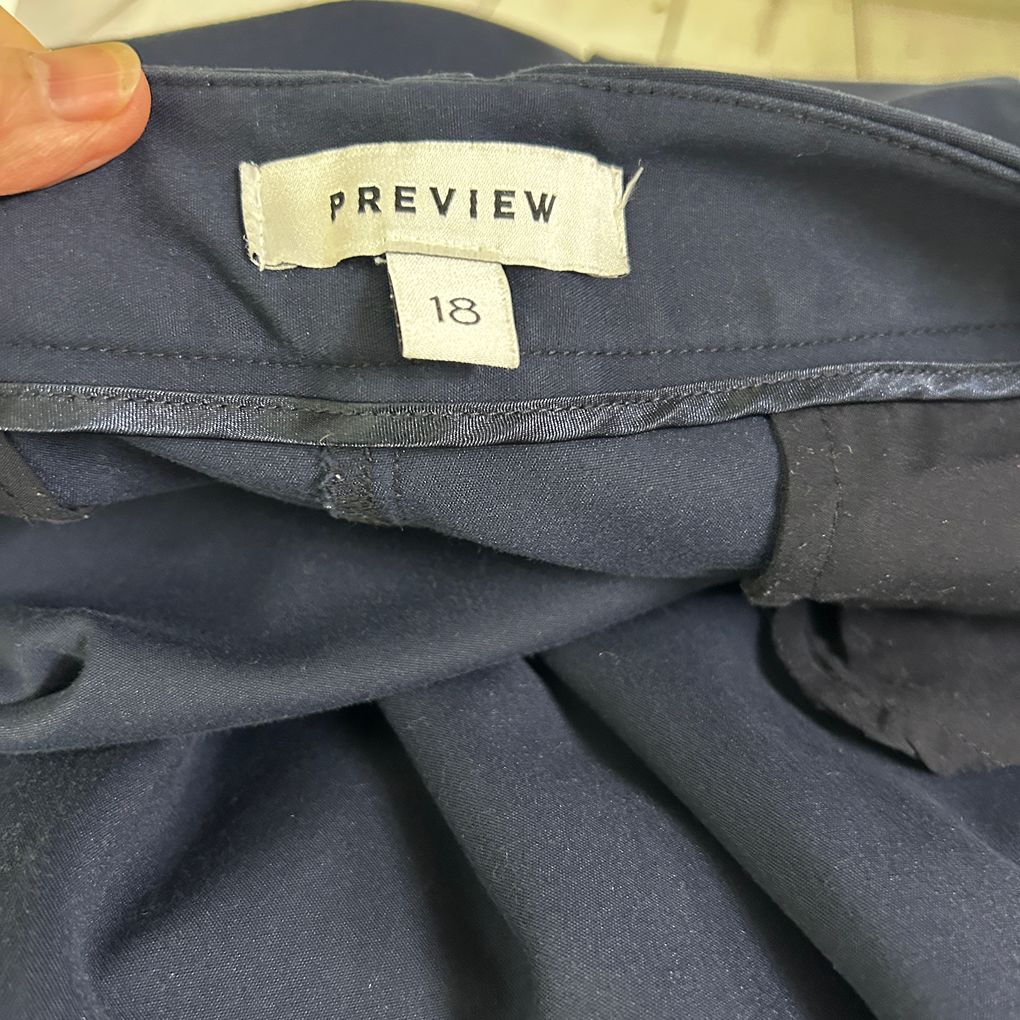 Preview Navy Cotton Shorts - Size 18
