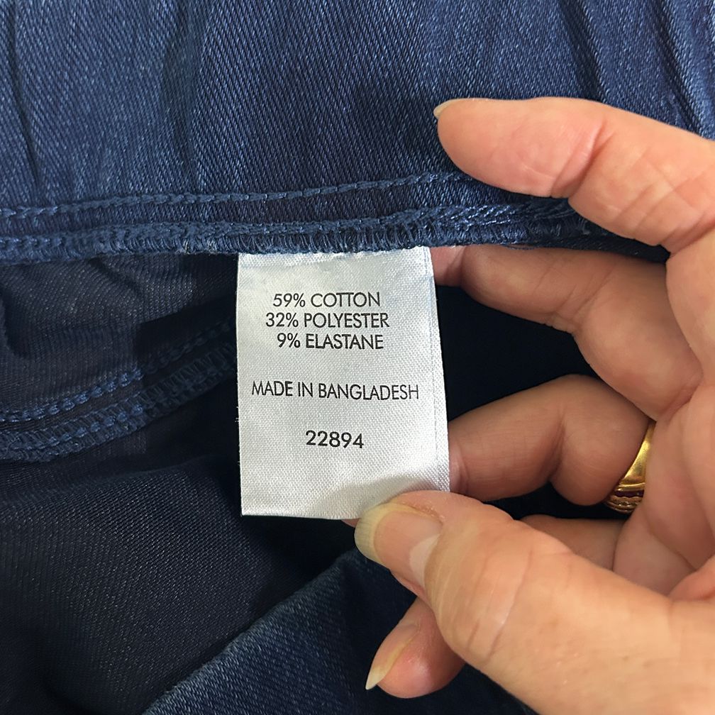 Suzanne Grae Blue Denim Cropped Jeans - Size XL