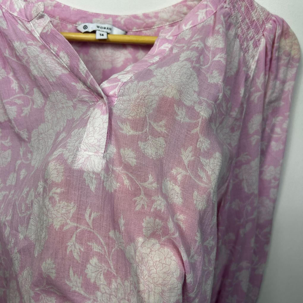 Target Pink Floral Cotton Top - Size 14