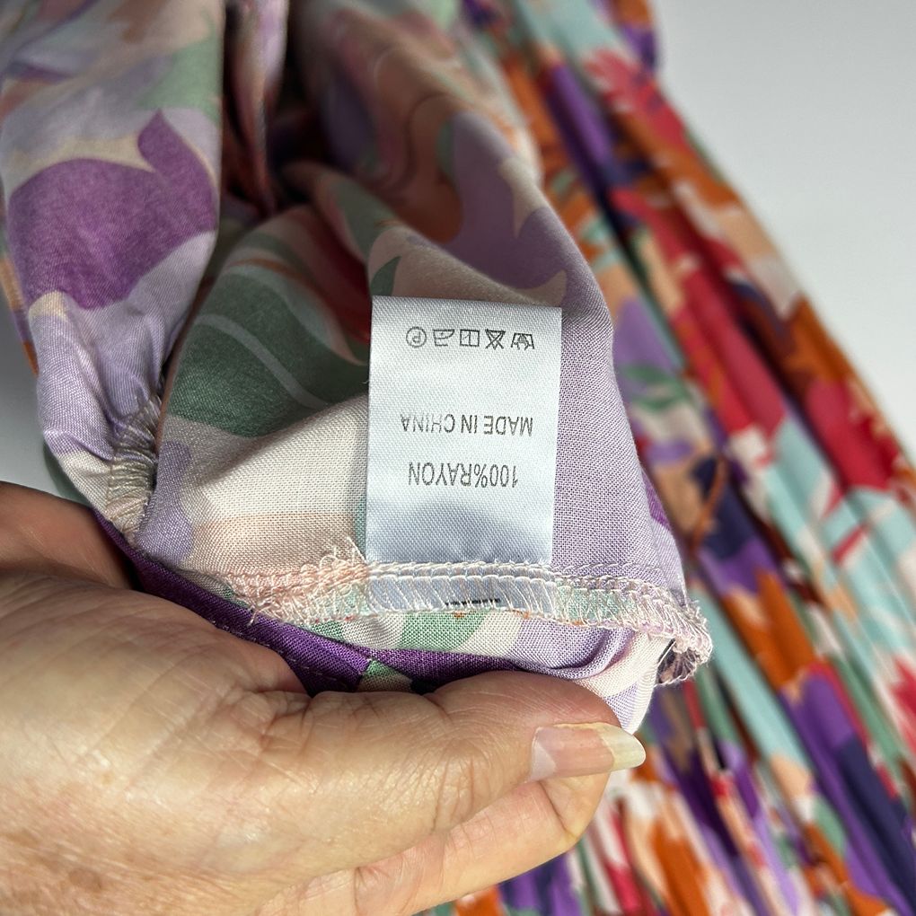 Henry Oscar Multicoloured Floral Maxi Dress - Size 14