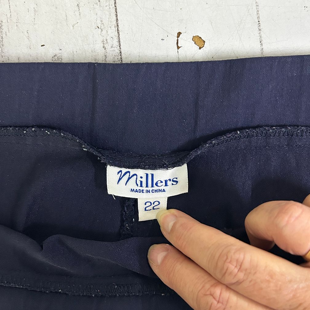 Millers Navy Plus Size Pull On Pants - Size 22