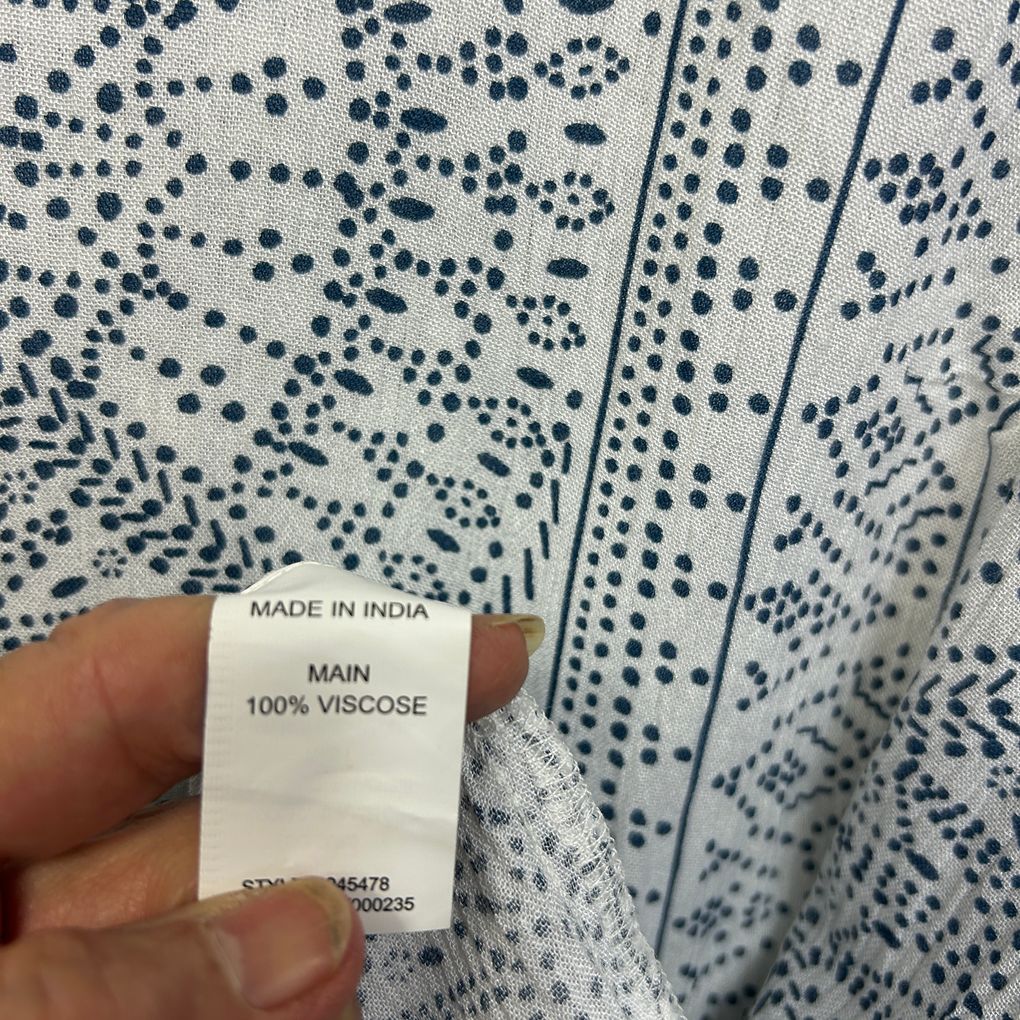 Beme White Print Cold Shoulder Top - Size 16