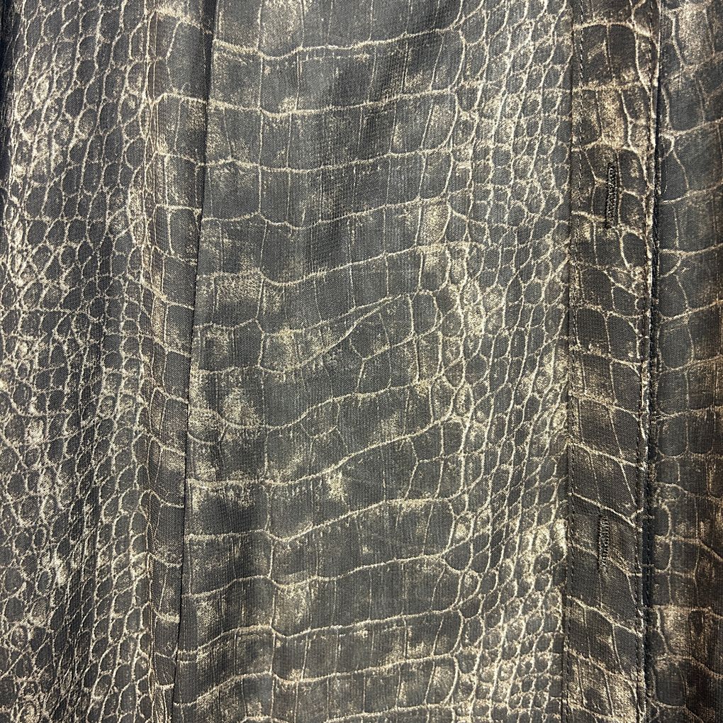 Prettylittlething Chocolate Croc Print Maxi Dress - Size 20