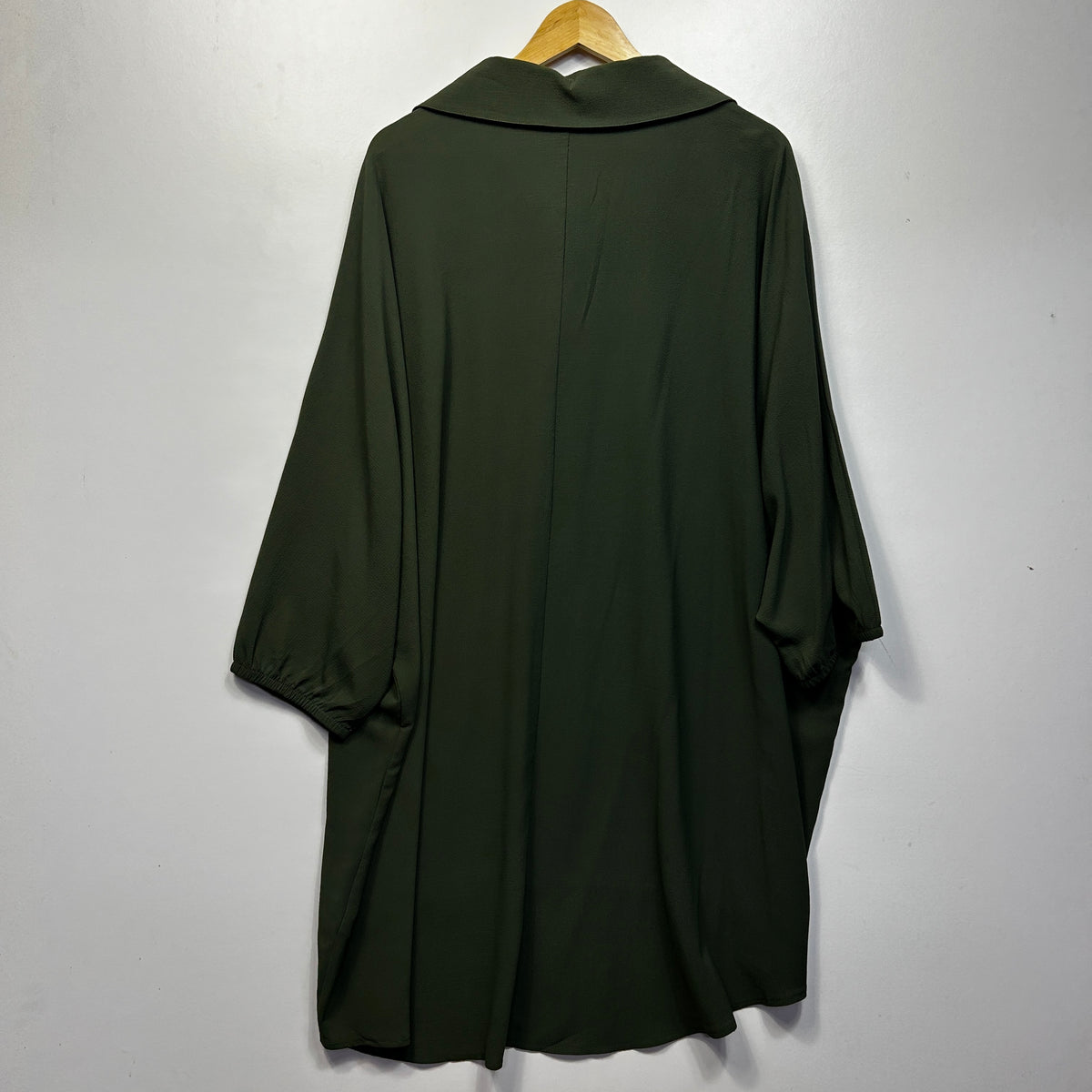 Yours Khaki Plus Size Lace Up Tunic Top - Size 26-28