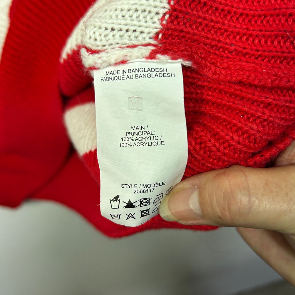 Millers Red Stripe Zip Jumper - Size L