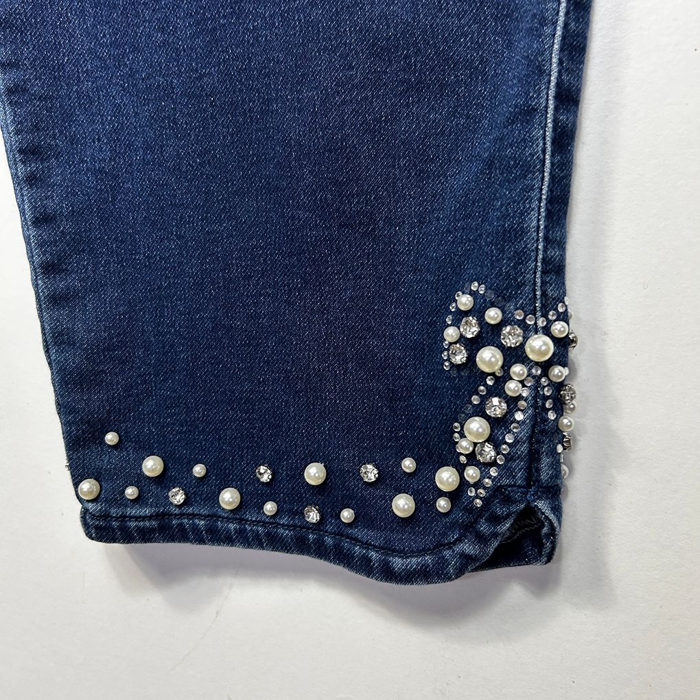 Virtuelle Blue Embellished Jeans - Size 22