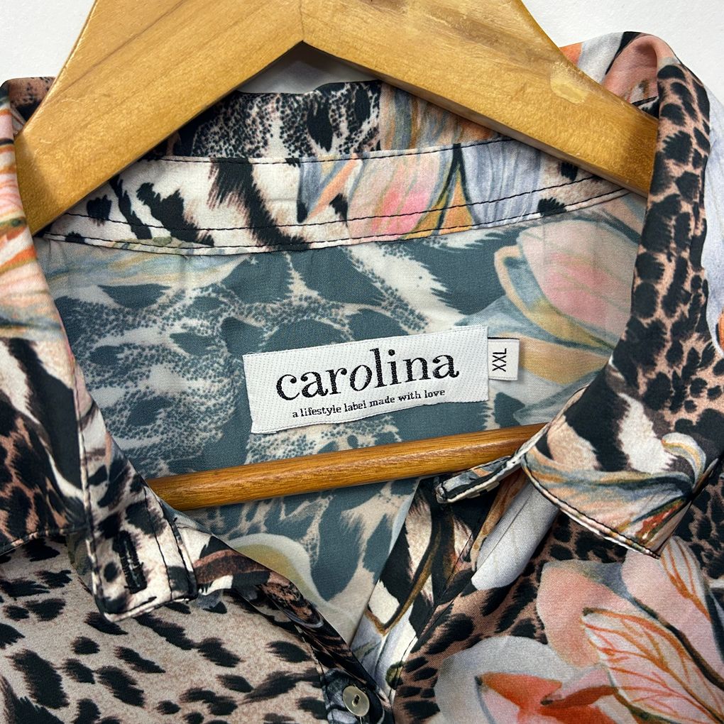 Carolina Multicoloured Plus Size Floral Shirt - Size 2XL