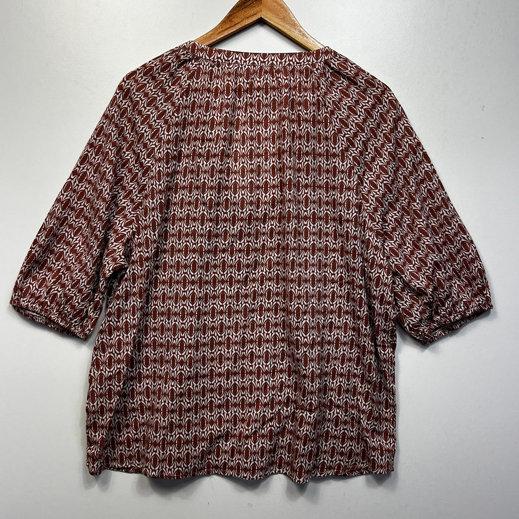 & me Brown Cotton Top - Size 18