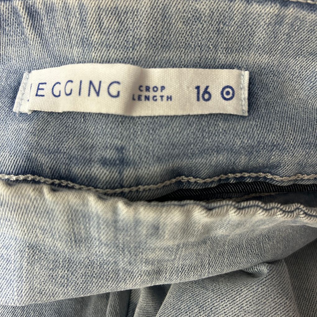 Target Light Blue Denim Crop Jeggings - Size 16