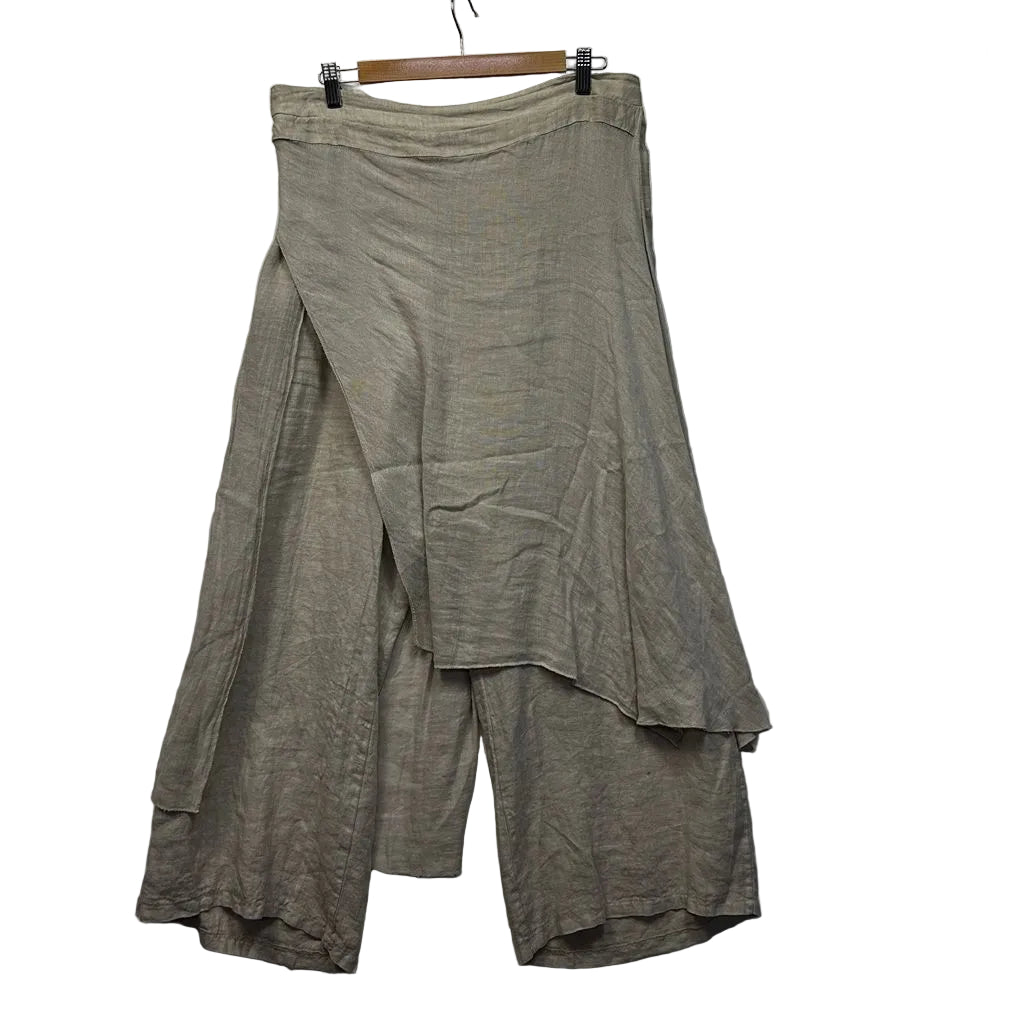 Imagine Beige Linen Jacket and Pants Set - Size M/L