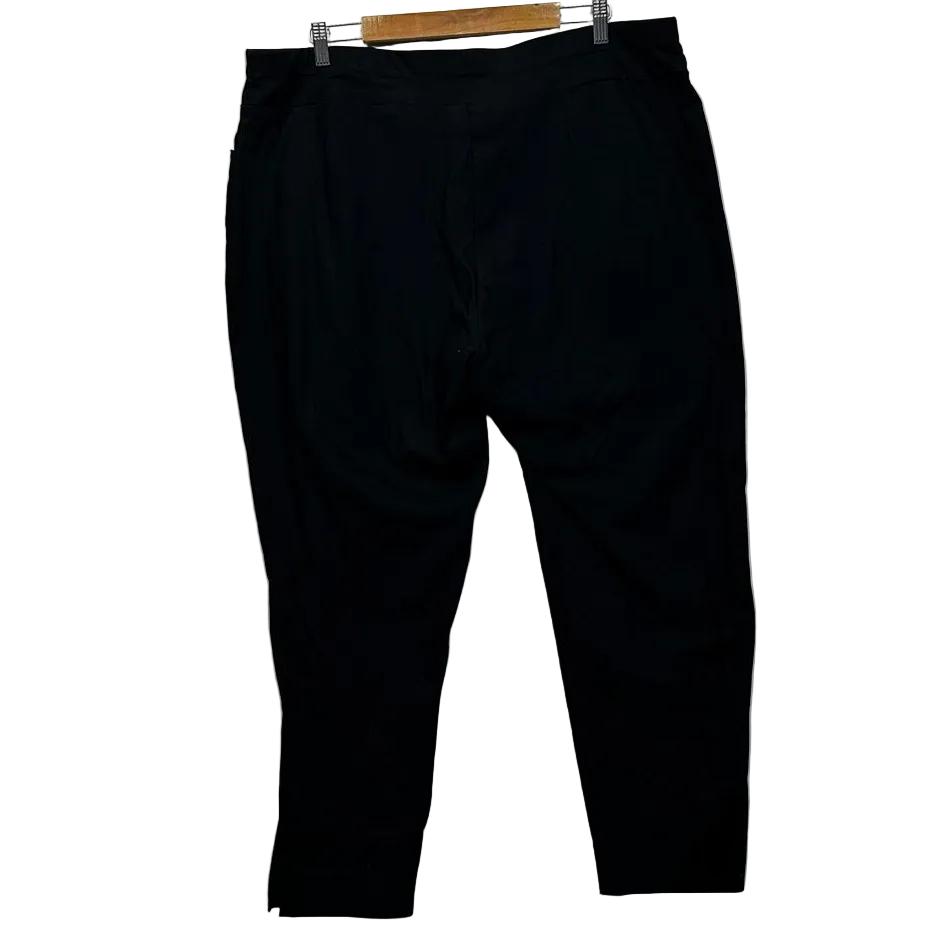 Taking Shape Black Cotton Pants - Size 20