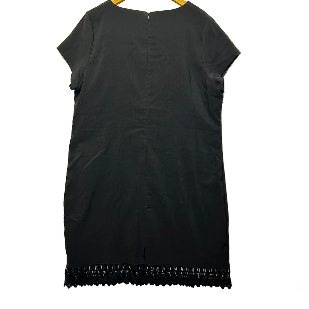 Millers Black Lace Trim Dress - Size 22