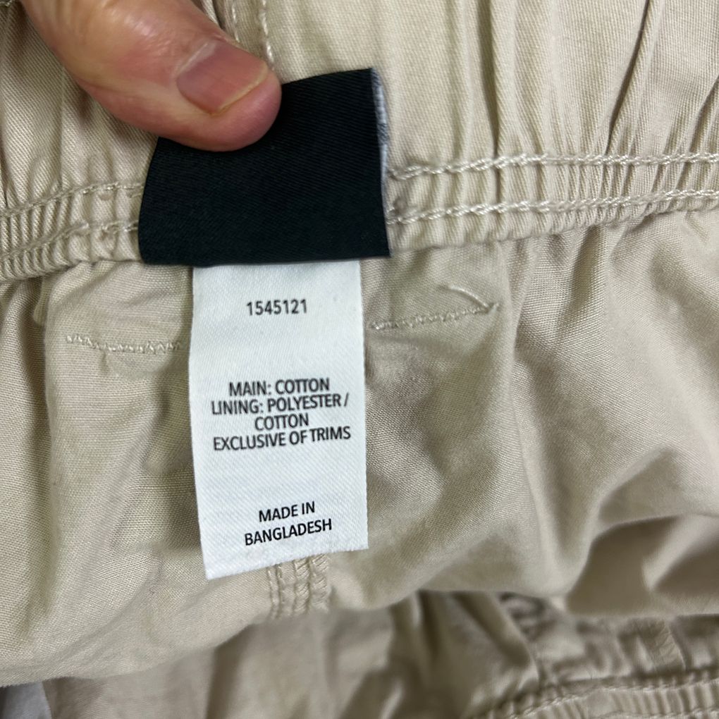 Big Joe Beige Cotton Cargo Shorts - Size 6XL