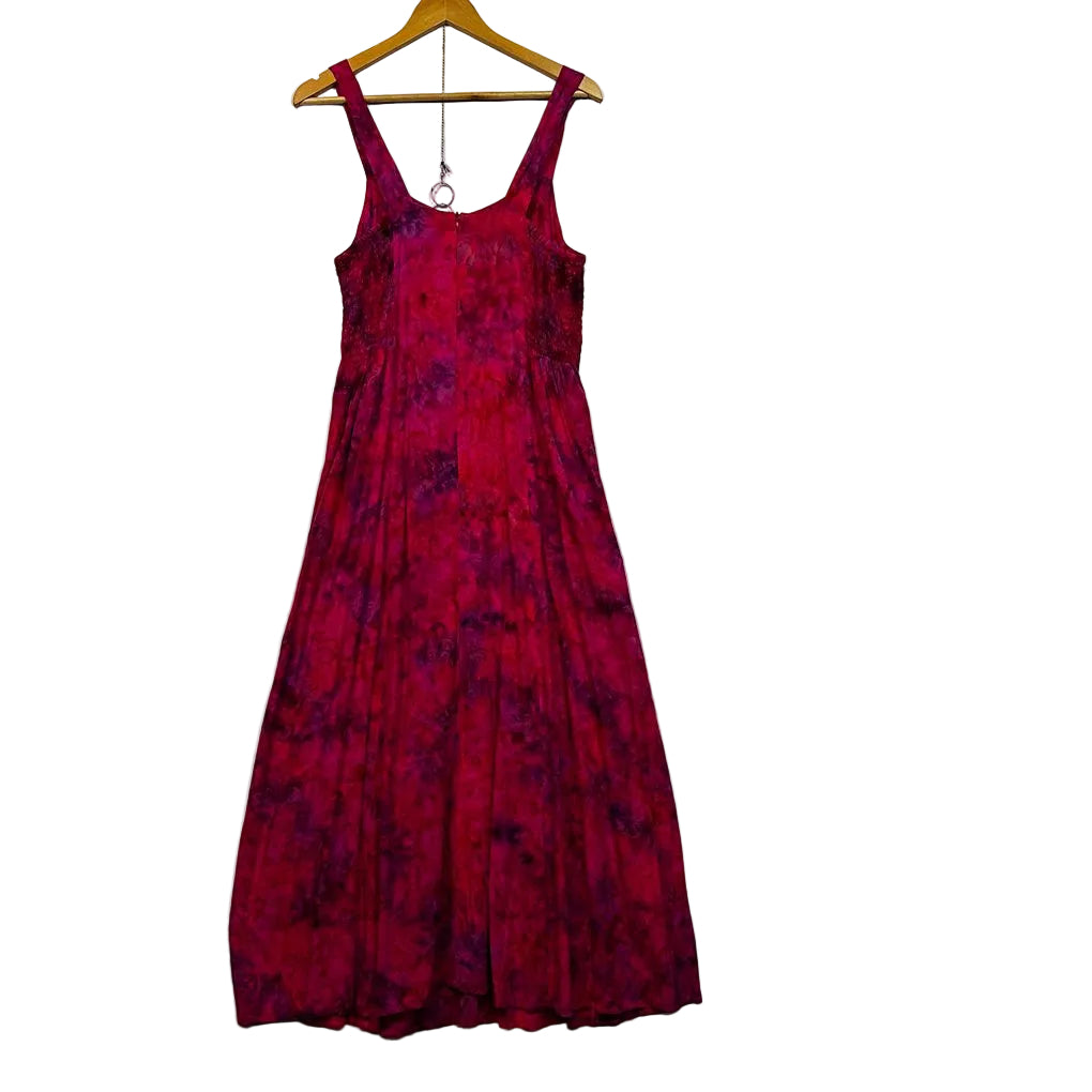 Bali Batiks Red Handprinted Maxi Dress - Size L