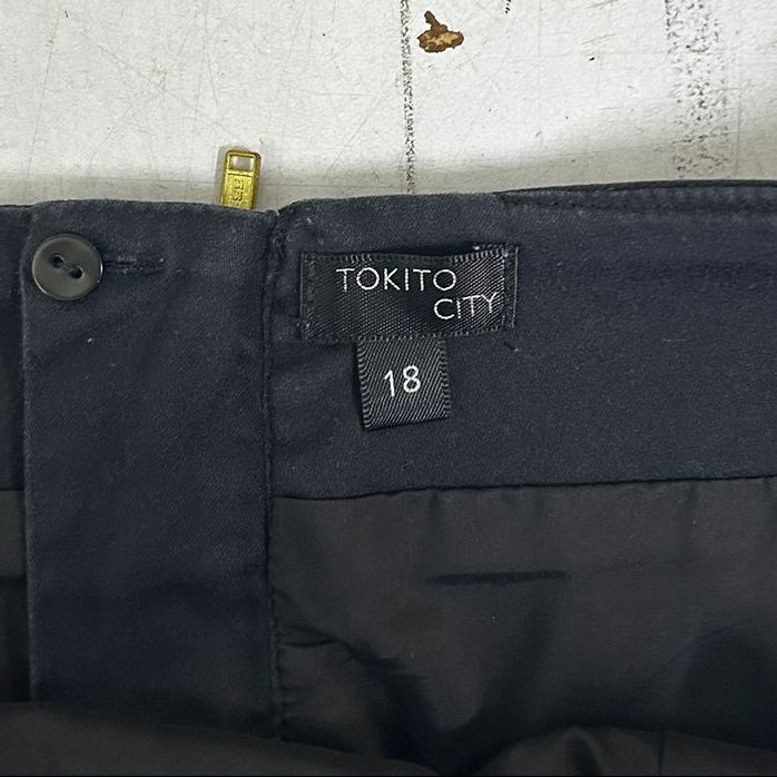Tokito City Black Cotton Skirt - Size 18