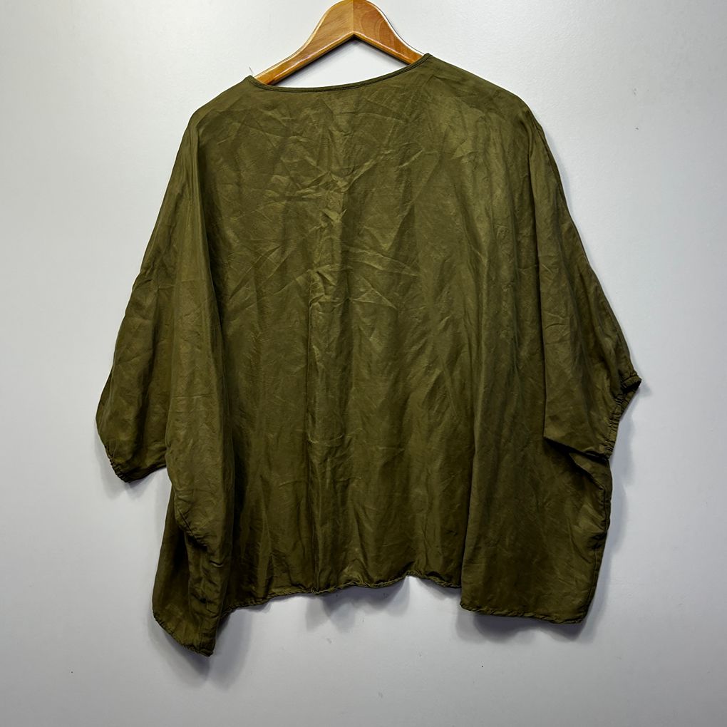 RTM Khaki Linen Top - Size 16