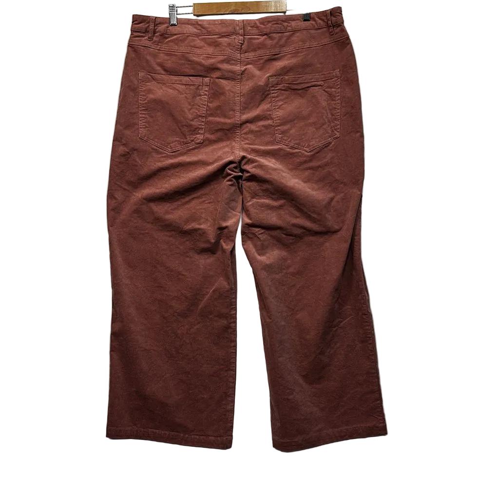 Suzanne Grae Rust Corduroy Cotton Pants - Size 22