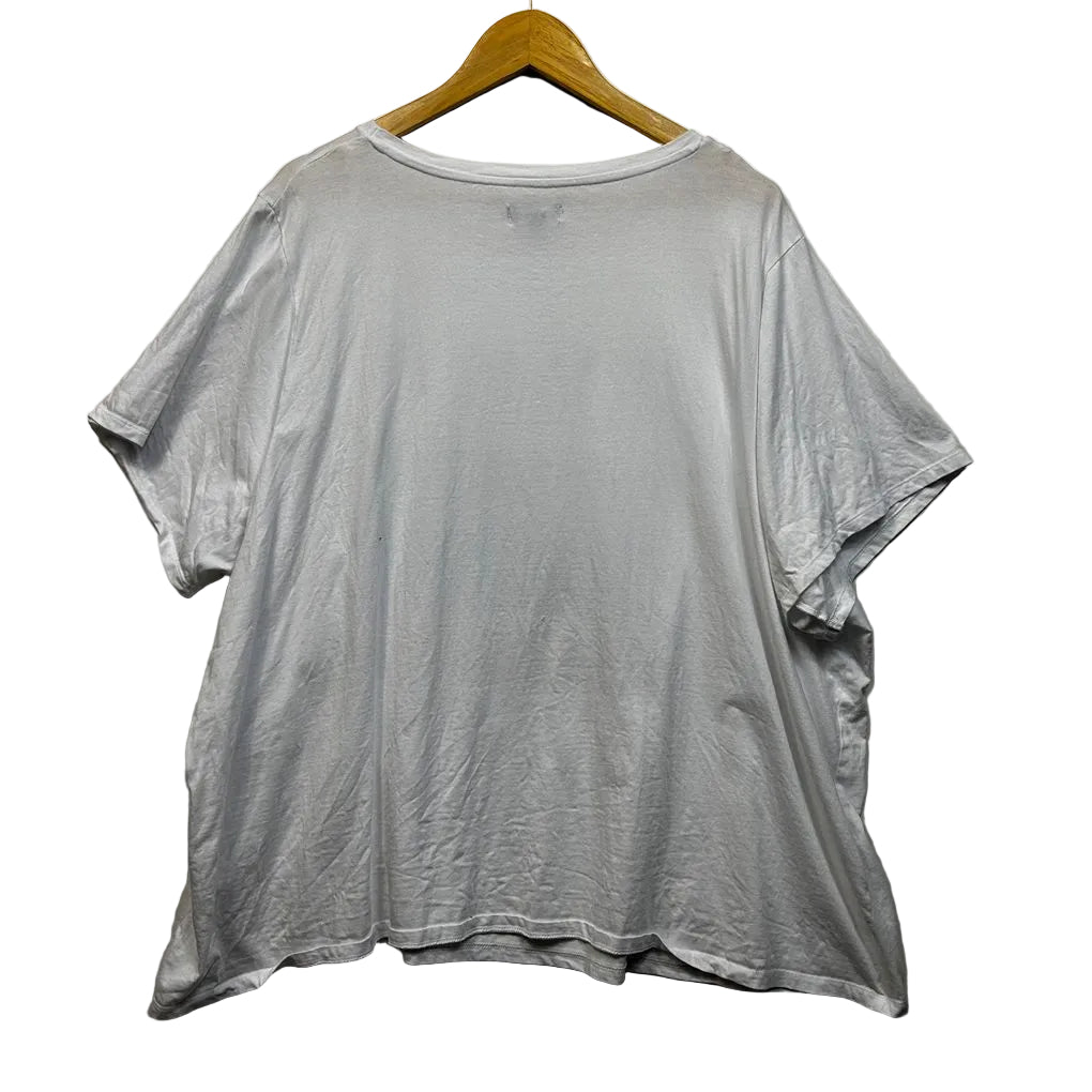 Autograph White Cotton Sequin Graphic T-Shirt - Size 24/XXL