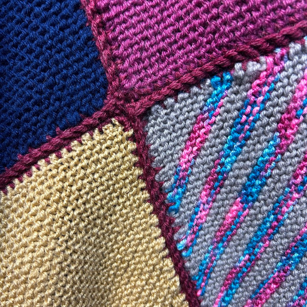 Multicoloured Knit Poncho - One Size